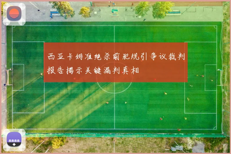 西亚卡姆准绝杀前犯规引争议裁判报告揭示关键漏判真相